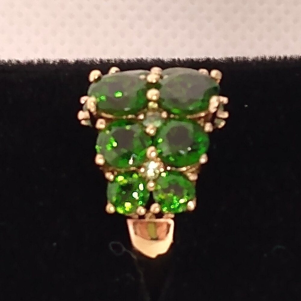 Natural Russian chrome diopside ring size 6 - Picture 6 of 7